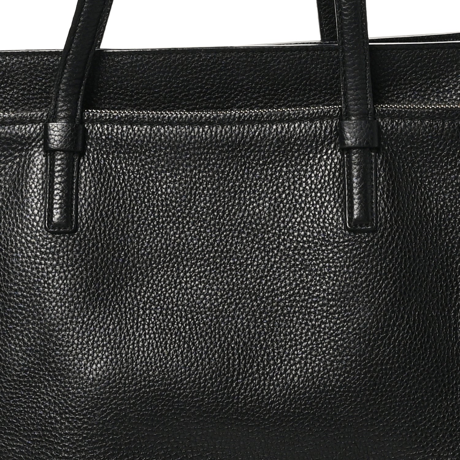 Salvatore Ferragamo Hammered Calfskin Double Handle Large Amy Tote Black 7 of 9