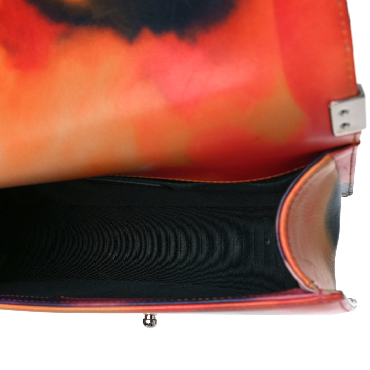 Printed Lambskin Quilted Medium Flower Power Boy Flap
