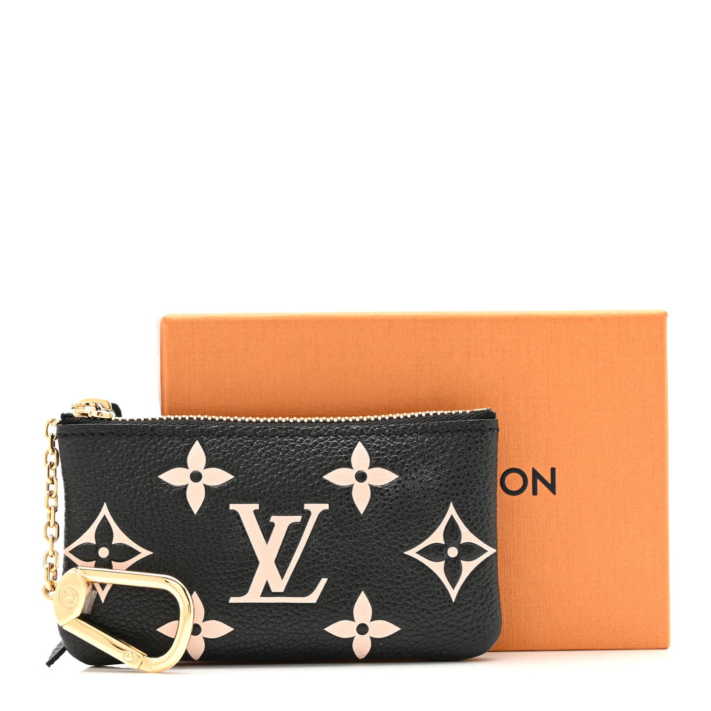 Empreinte Monogram Giant Key Pouch Black Beige