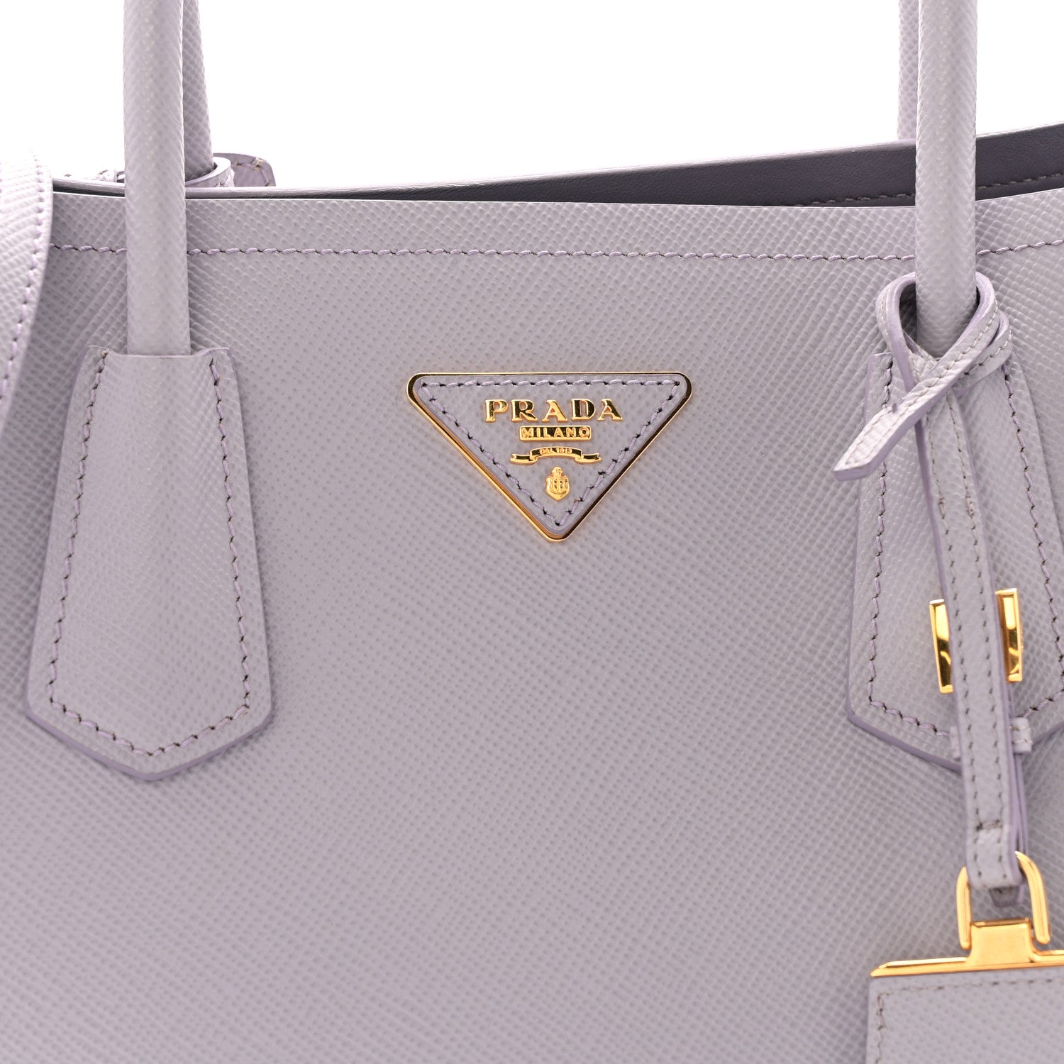 Prada Saffiano Cuir Small Double Bag Glicine 7 of 12