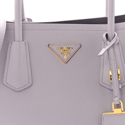Prada Saffiano Cuir Small Double Bag Glicine 7 of 12