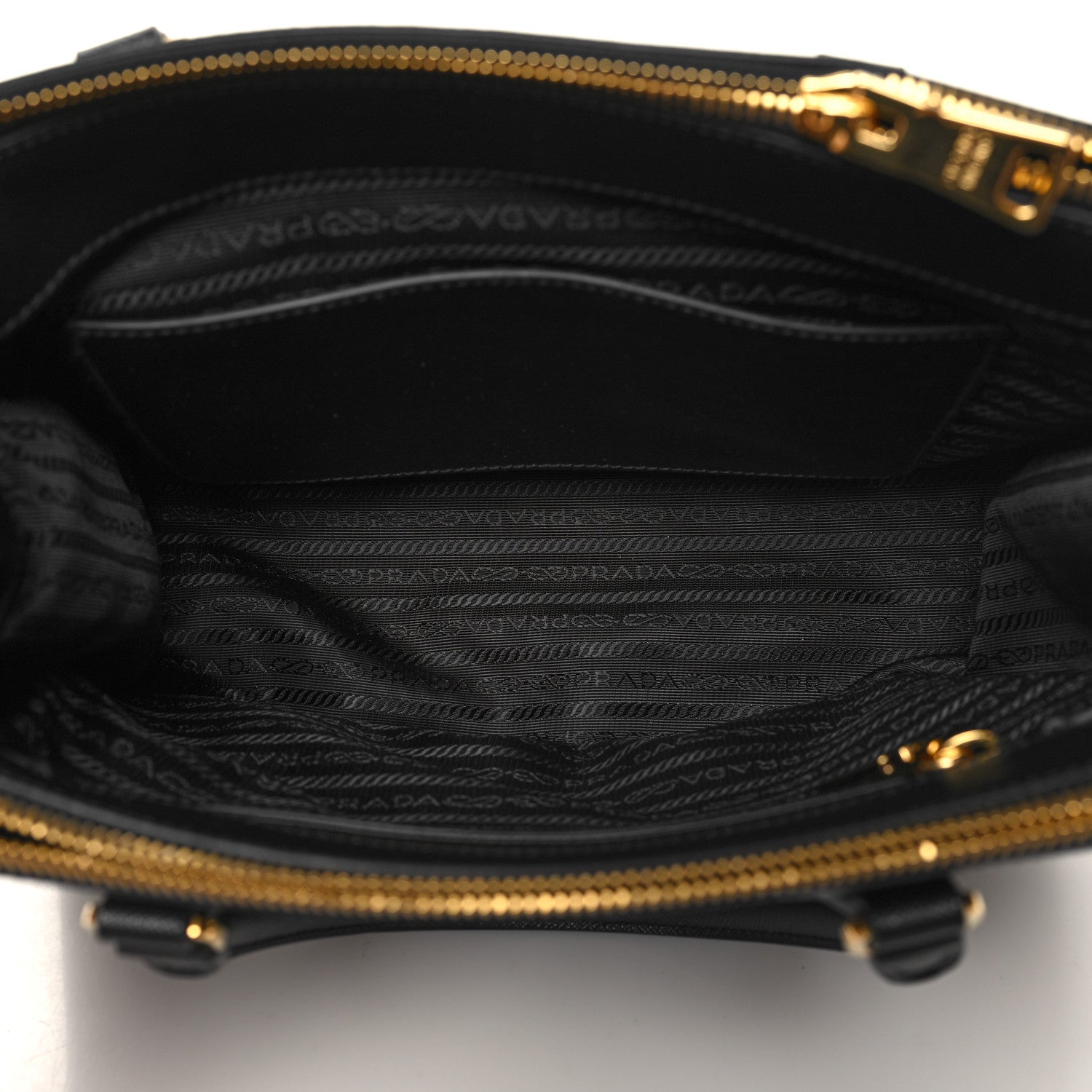 Prada Saffiano Small Galleria Double Zip Tote Black 5 of 9