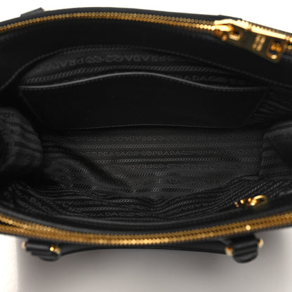 Prada Saffiano Small Galleria Double Zip Tote Black 5 of 9