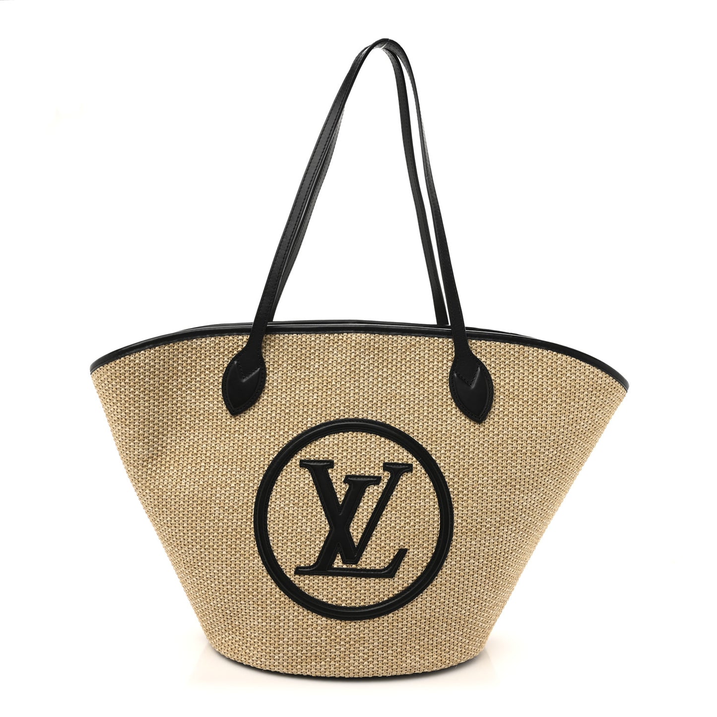 Raffia Saint Jacques Tote Black
