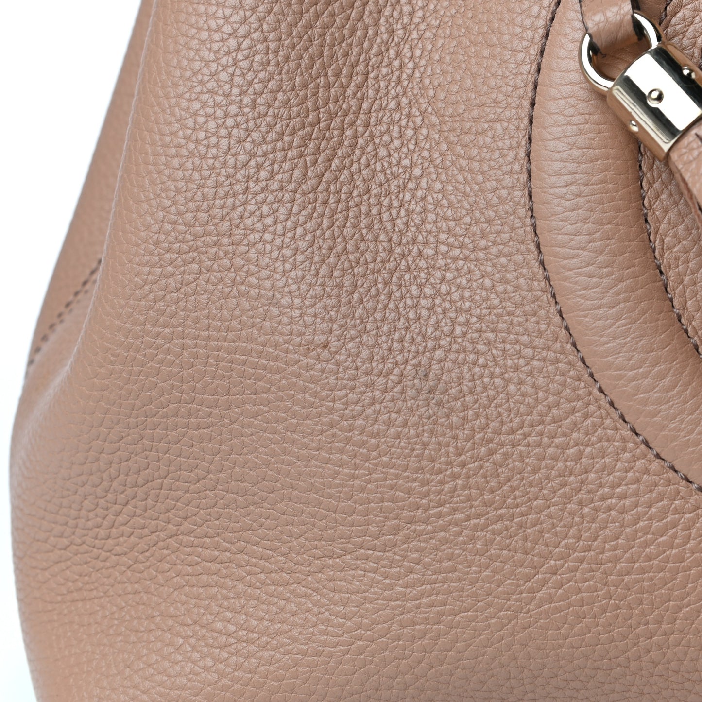 Pebbled Calfskin Medium Soho Chain Shoulder Bag Camelia