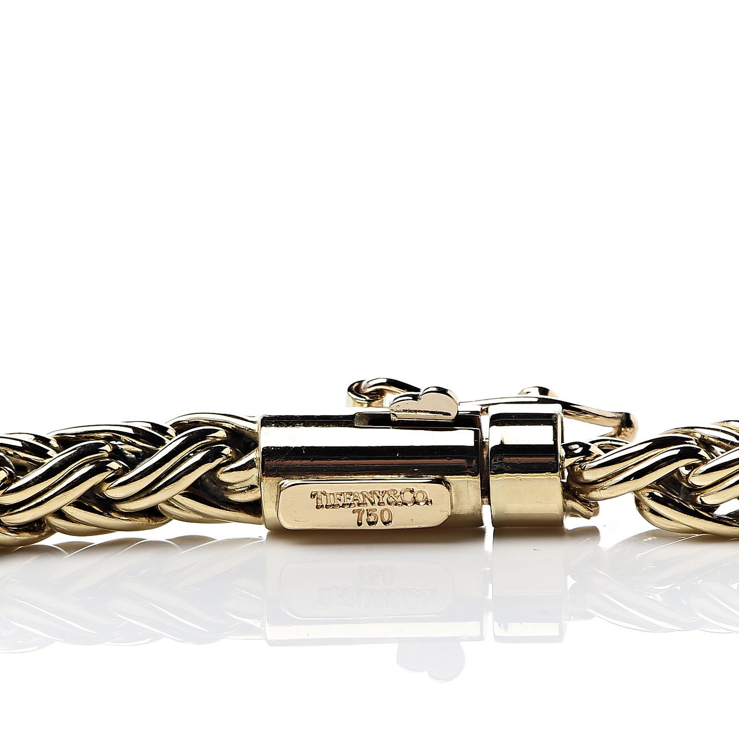 18K Yellow Gold Russian Braid Chain Bracelet