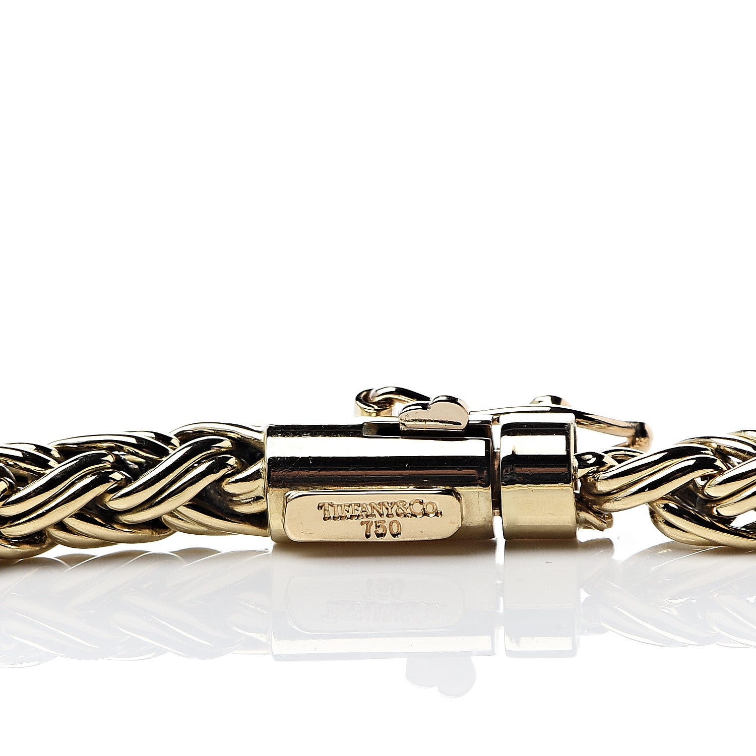 Tiffany 18K Yellow Gold Russian Braid Chain Bracelet 4 of 7