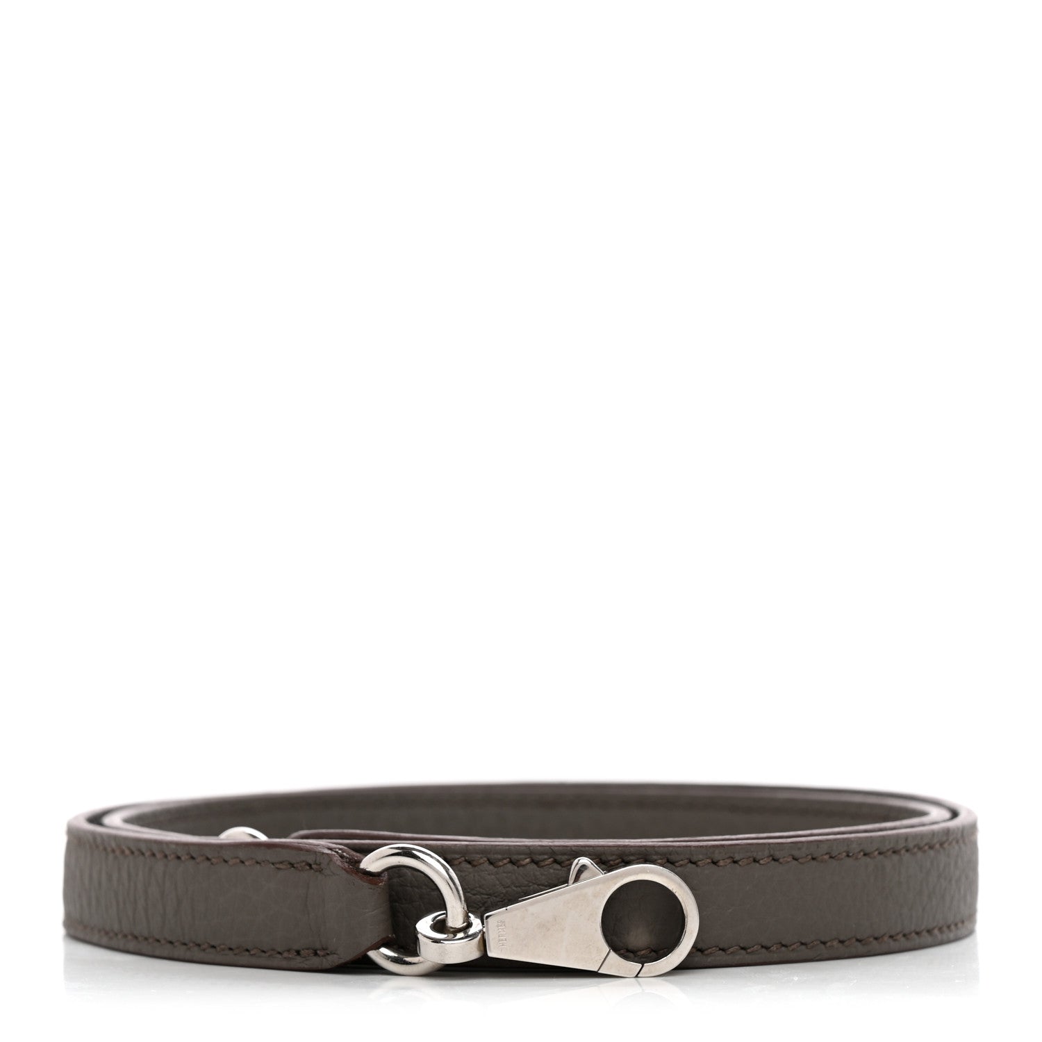 Hermes Taurillon Clemence Kelly Shoulder Strap Etain 1 of 3