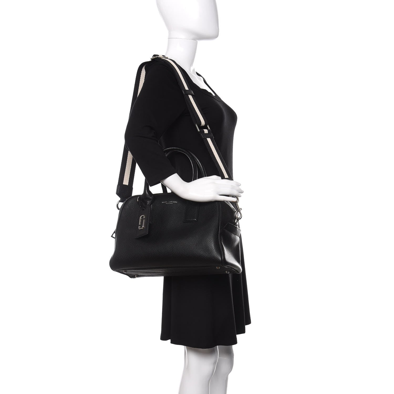 Marc Jacobs Pebbled Calfskin Gotham Bauletto Satchel Black 2 of 12