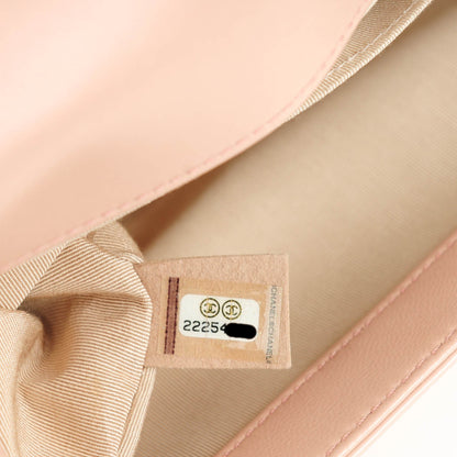 Chanel Iridescent Calfskin Quilted Medium Boy Flap Light Pink 7 of 8