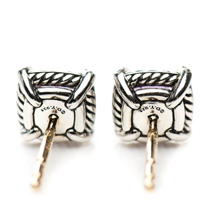 David Yurman Sterling Silver Diamond Amethyst Chatelaine Earrings 3 of 6