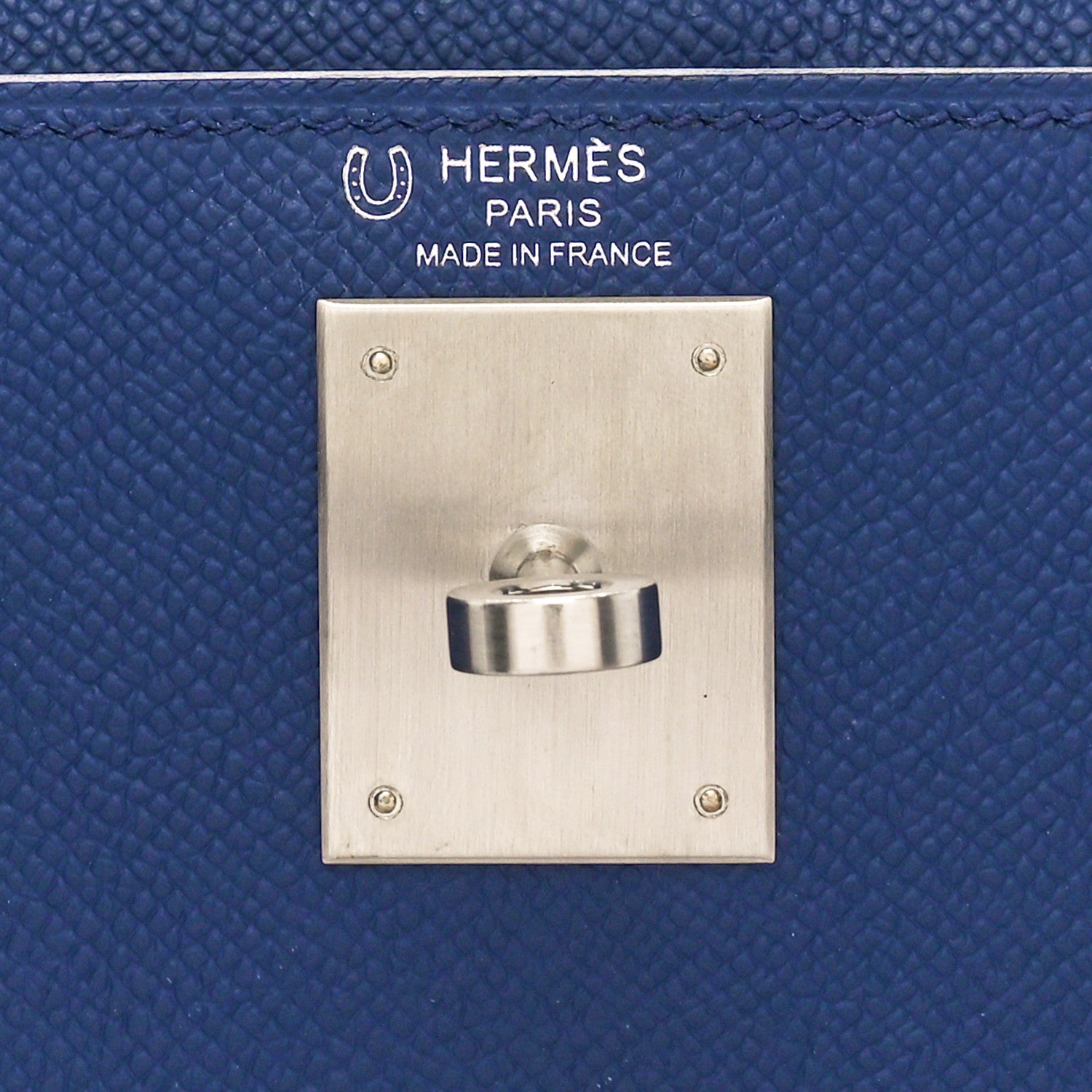 Hermes Epsom Horseshoe Kelly Sellier 28 Bleu Saphir Vert Cypress 7 of 11