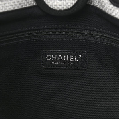 Chanel Woven Straw Raffia Small Deauville Tote Grey 6 of 11