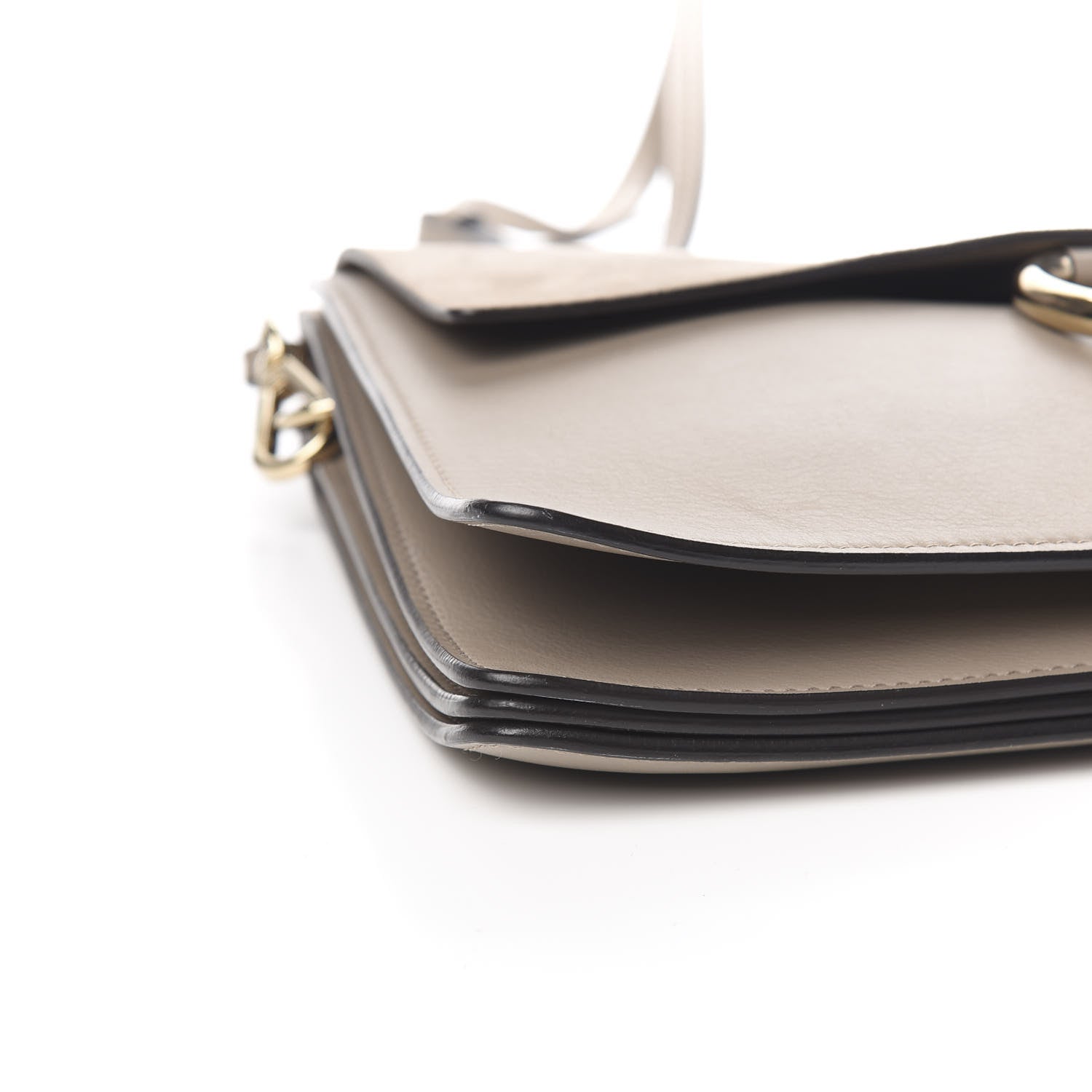 Chloe Calfskin Suede Medium Faye Shoulder Bag Motty Grey 7 of 9