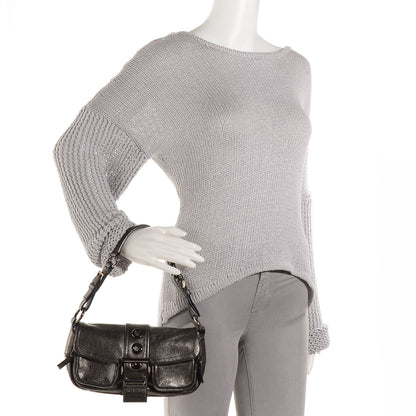 Prada Vitello Daino Small Shoulder Bag Silver 2 of 10