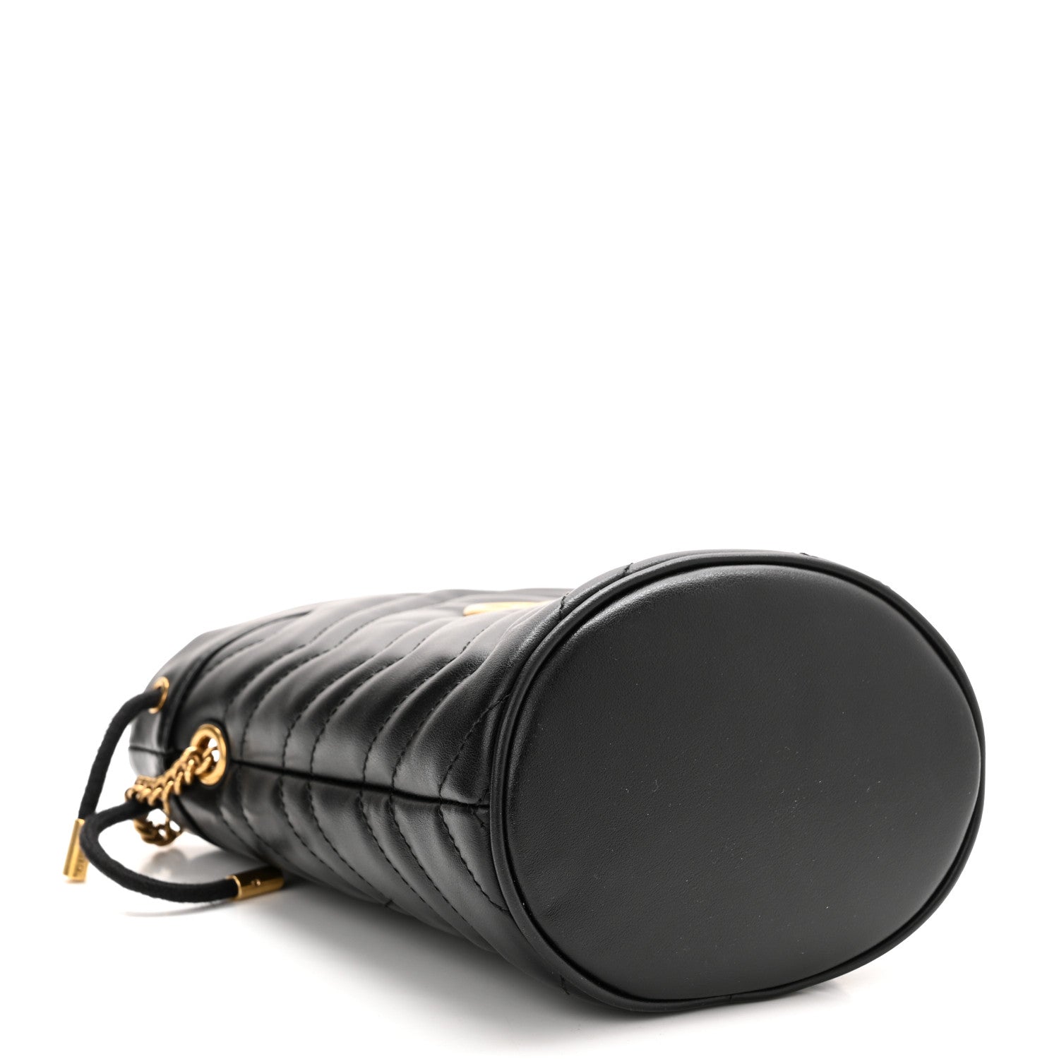 Gucci Calfskin Matelasse Mini GG Marmont 2.0 Bucket Bag Black 4 of 10