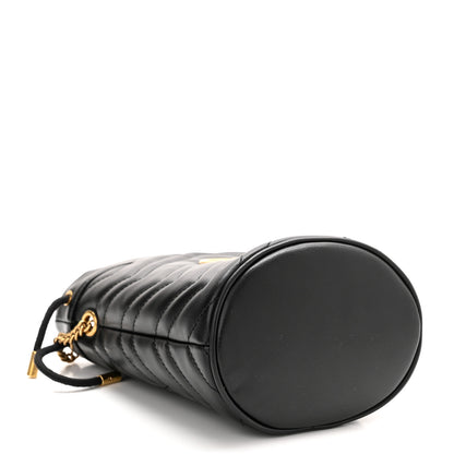 Gucci Calfskin Matelasse Mini GG Marmont 2.0 Bucket Bag Black 4 of 10