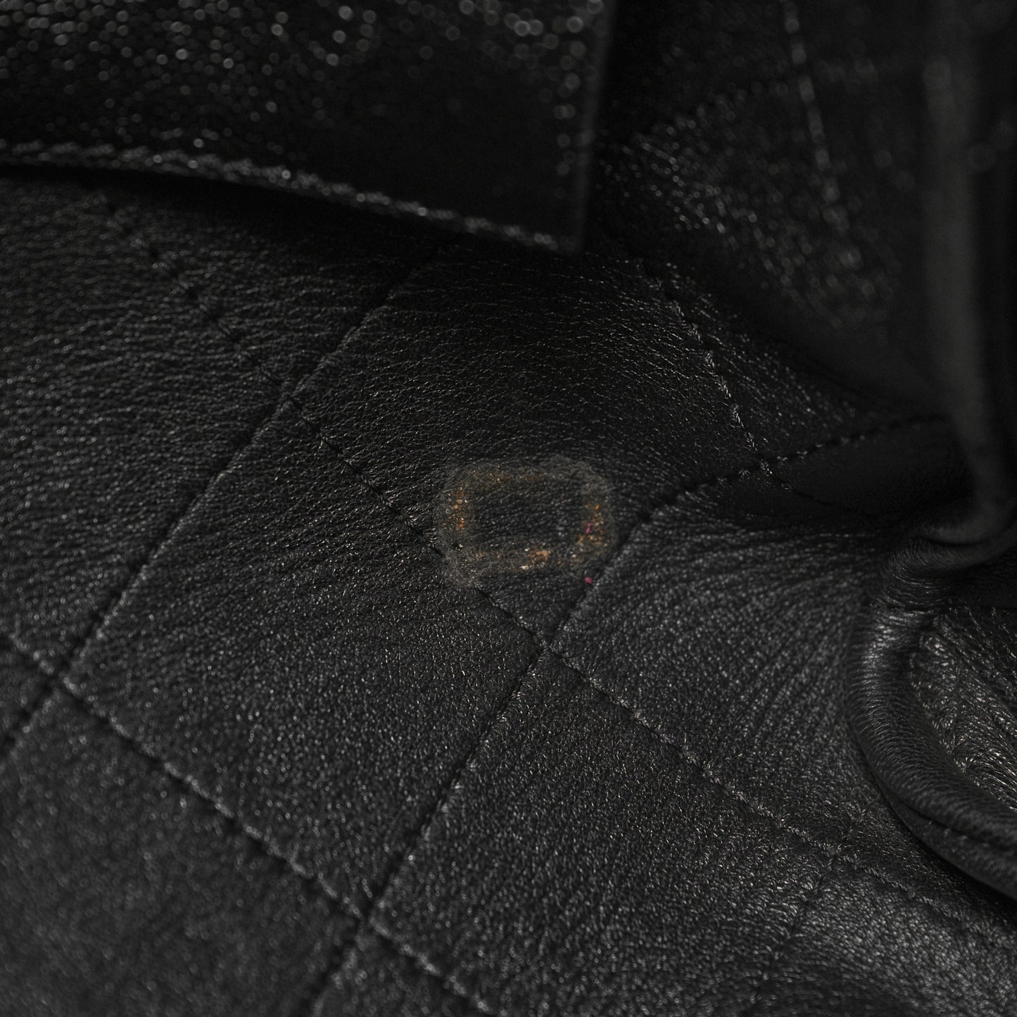 Caviar Stitched Large Shopping Tote Black
