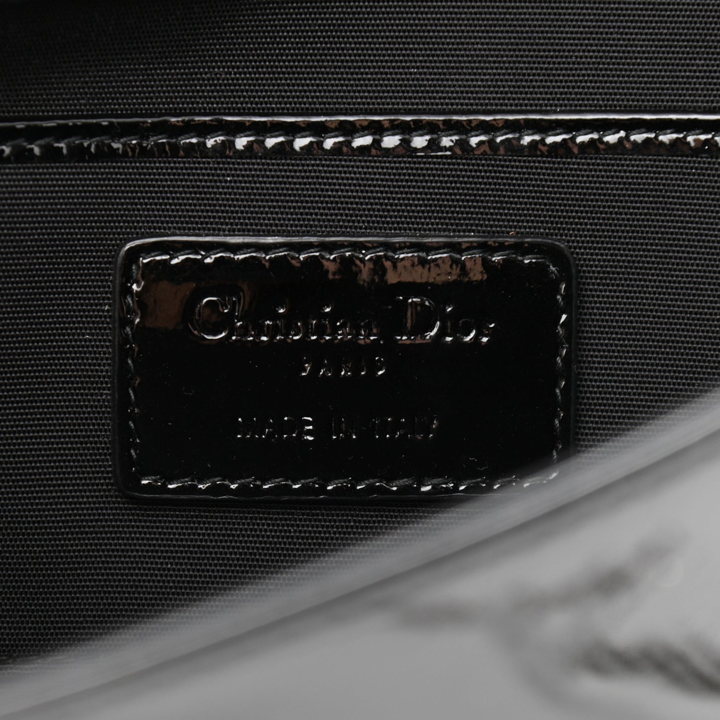 Patent Cannage Lady Dior Convertible Clutch Black