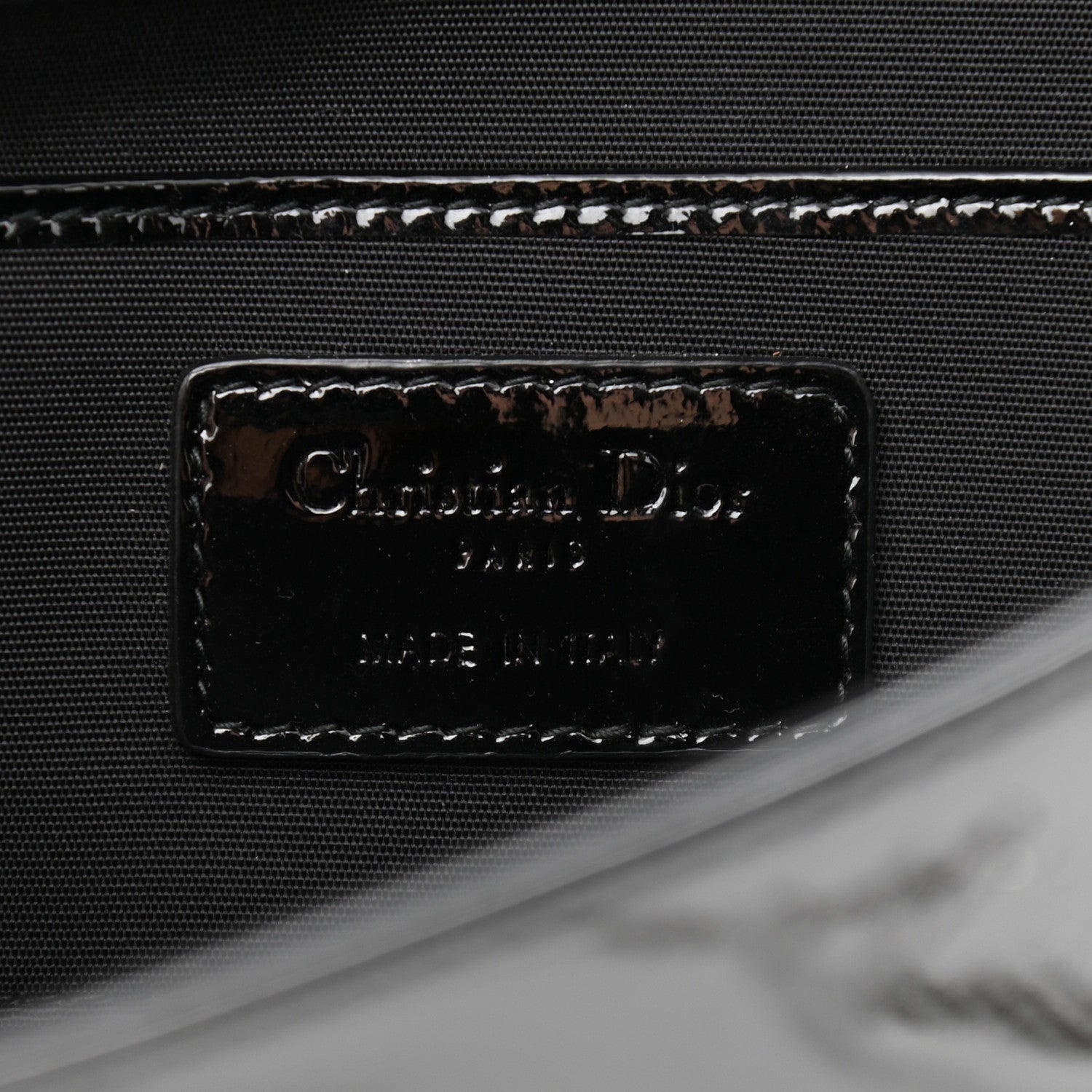 Christian Dior Patent Cannage Lady Dior Convertible Clutch Black 6 of 10