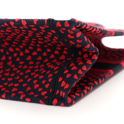 Christian Dior Canvas Embroidered Pop Heart I Love Paris Medium Book Tote Red Multicolor 10 of 11