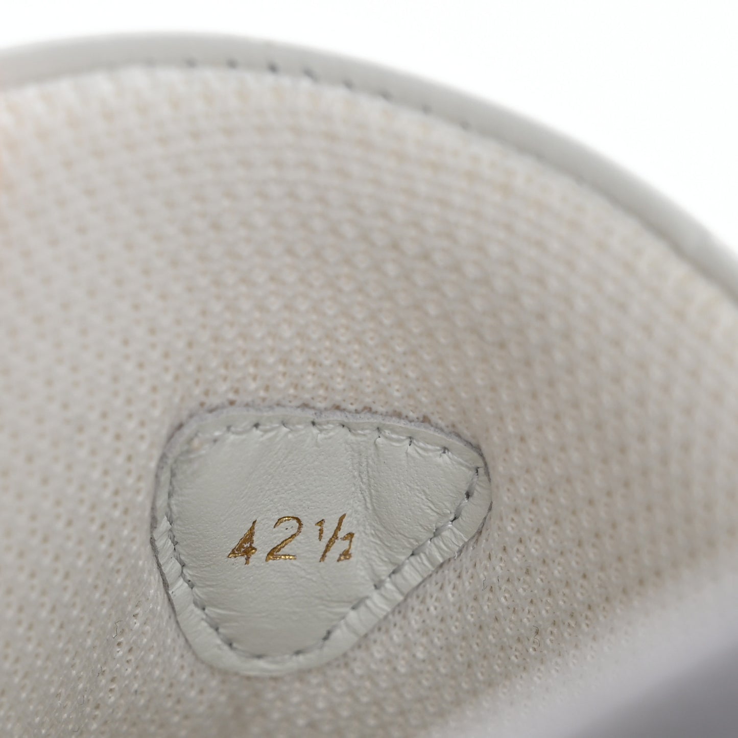 Calfskin Mens Fun Junior Low Top Sneaker 42.5 White