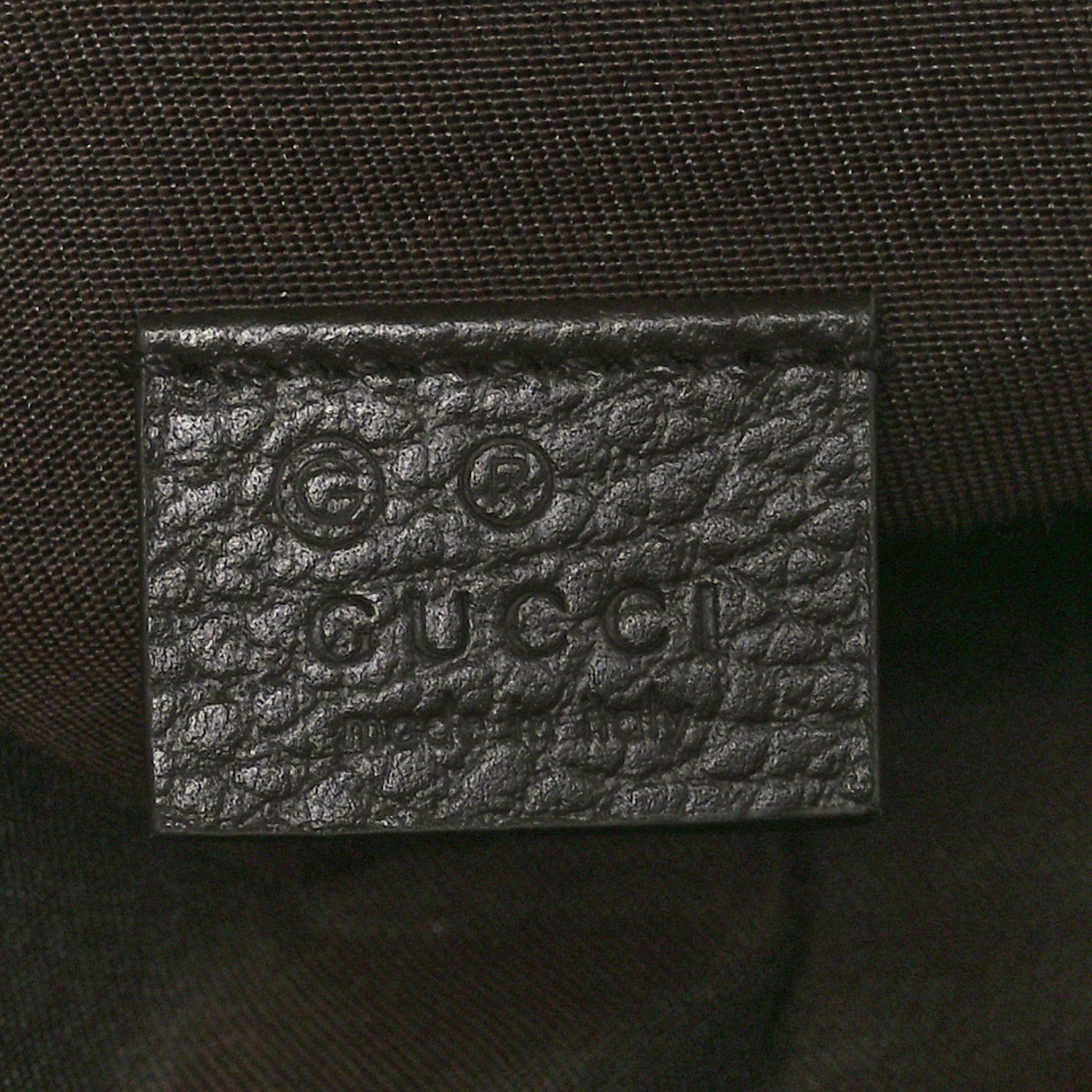 Gucci Monogram Dollar Calfskin Waist Pouch Beige Ebony Testa di Moro Marrone Scuro 6 of 10