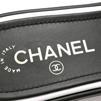 Chanel Lambskin Embroidered CC Mule Sandal 41 Black White 7 of 10