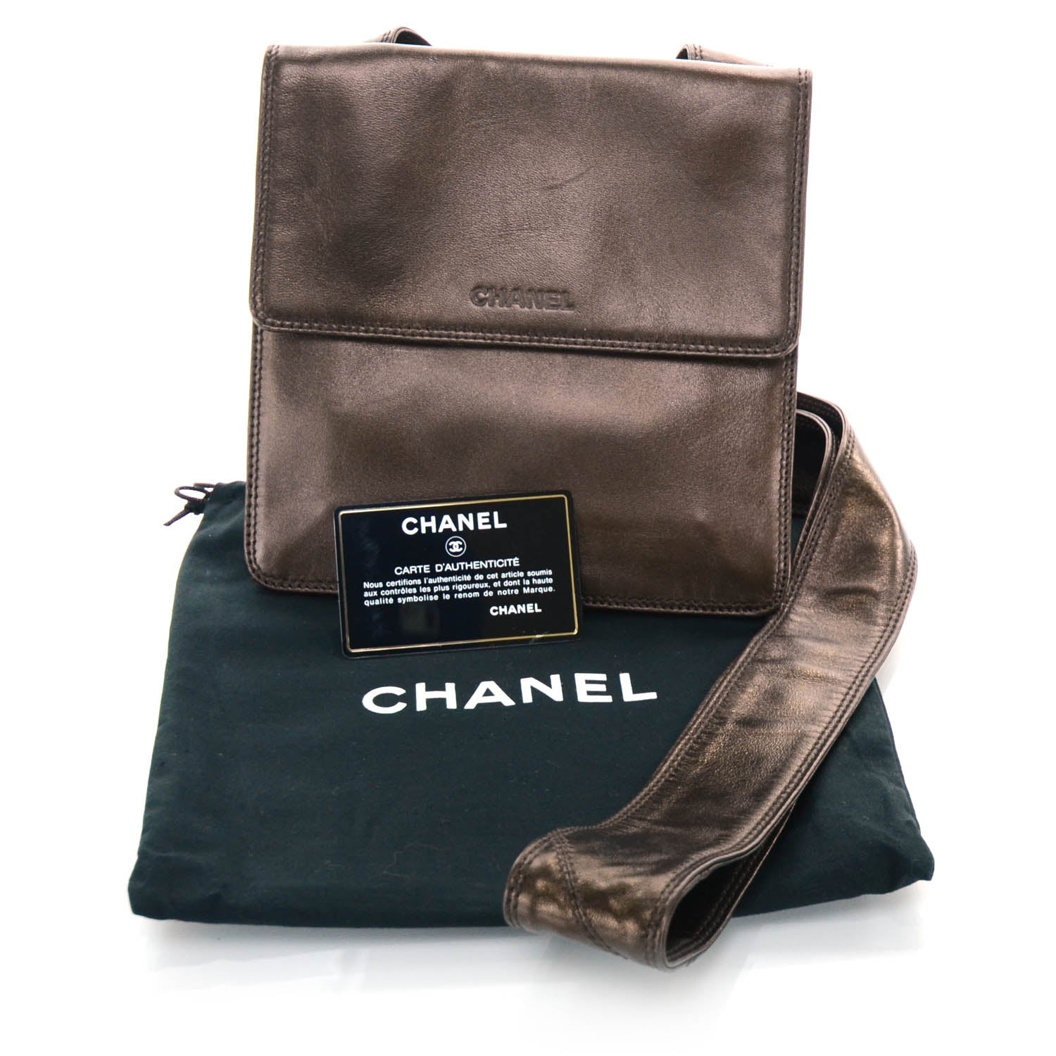 Chanel Lambskin Messenger Bag Bronze 11 of 11