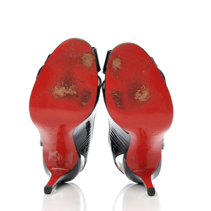 Christian Louboutin Patent Slingback Pumps 35.5 Black 7 of 9