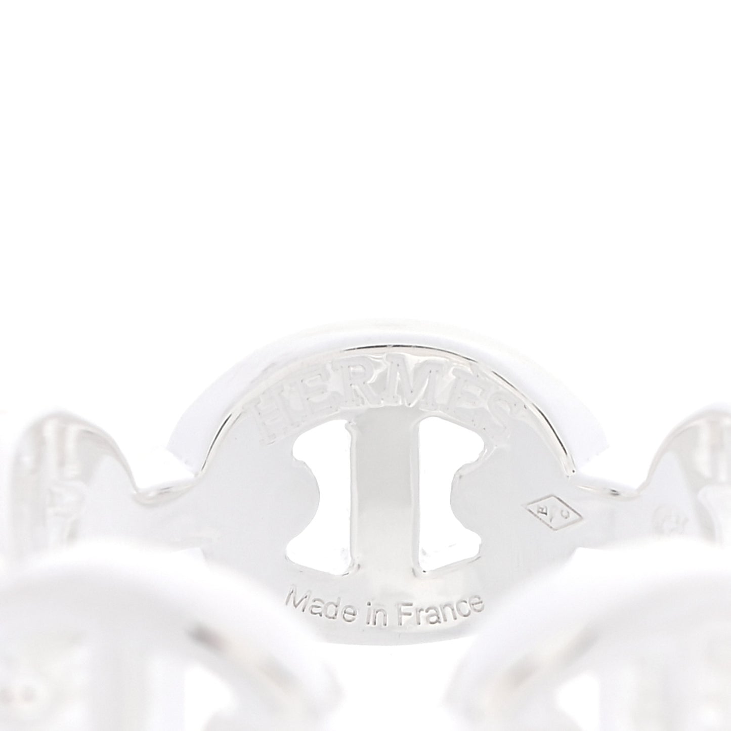 Sterling Silver PM Chaine d'Ancre Enchainee Band Ring 50 5.25