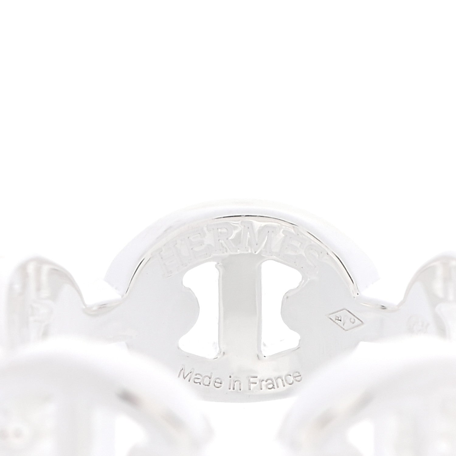 Hermes Sterling Silver PM Chaine d'Ancre Enchainee Band Ring 50 5.25 4 of 6