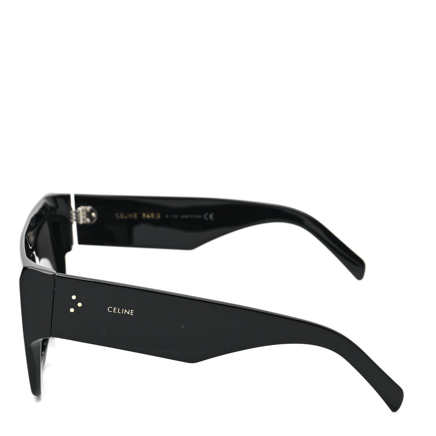 Acetate Flat Top Rectangular Sunglasses CL400921 Black