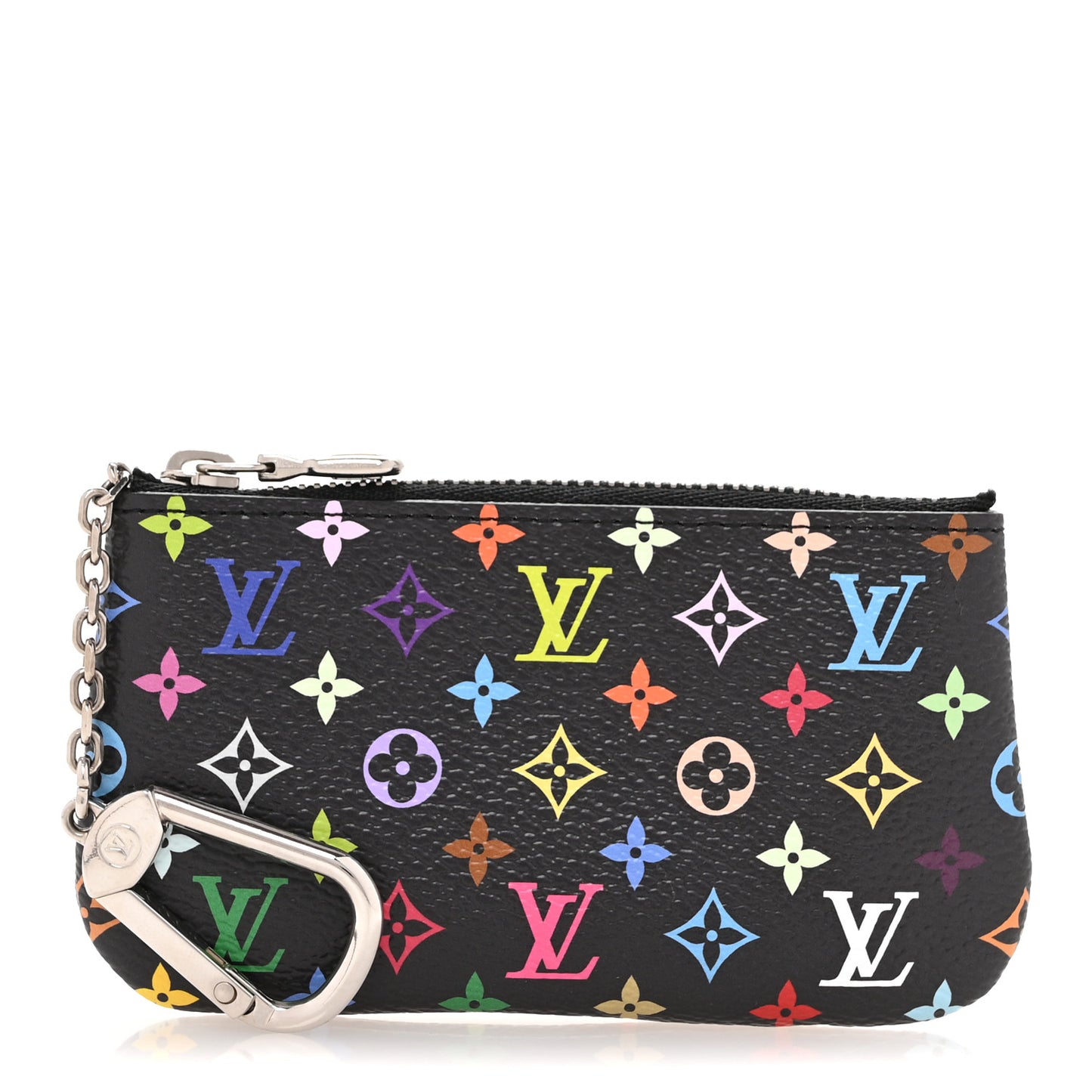 LV X TM Monogram Multicolor Key Pouch Black
