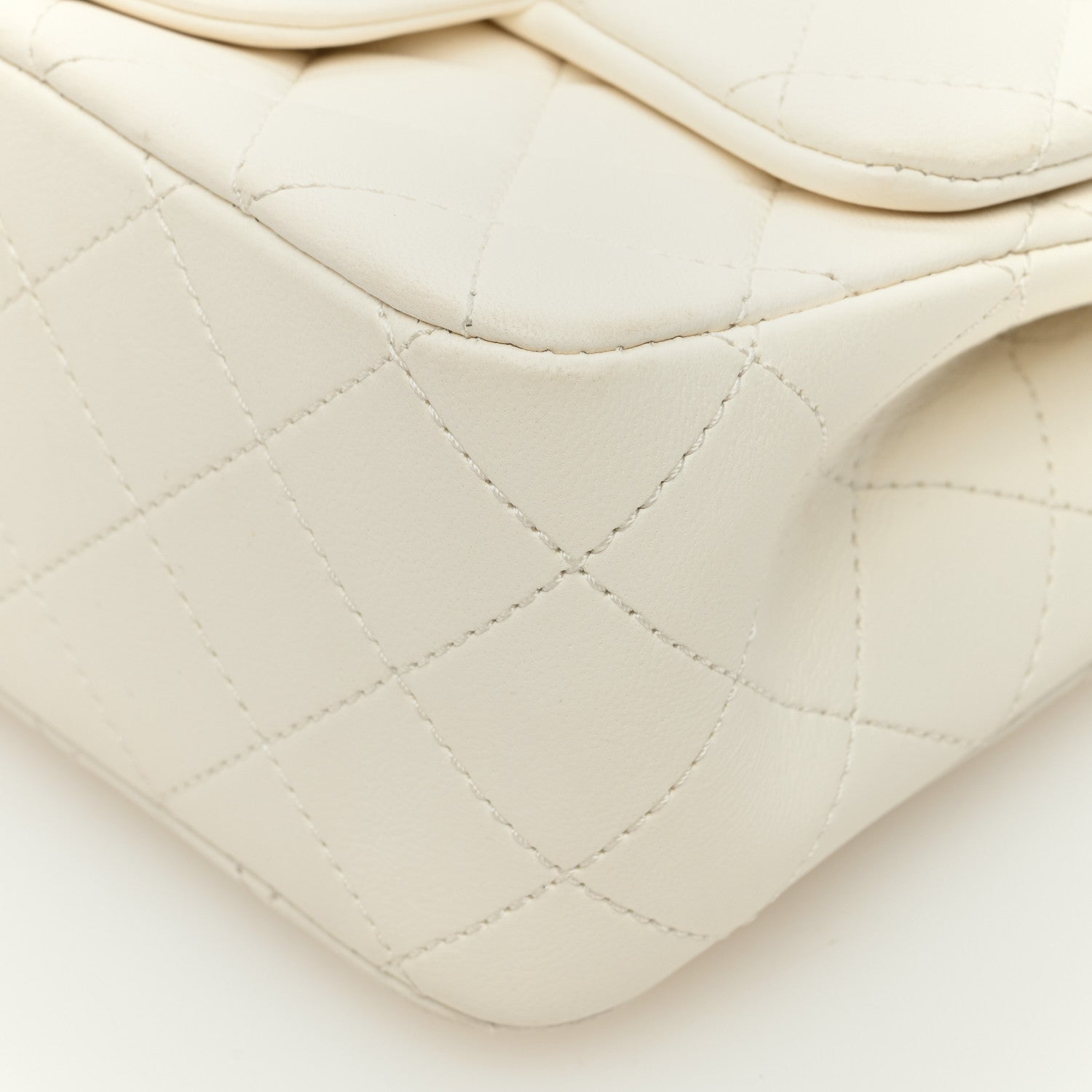 Chanel Lambskin Quilted Enamel Mini Pearl Crush Flap White 10 of 11