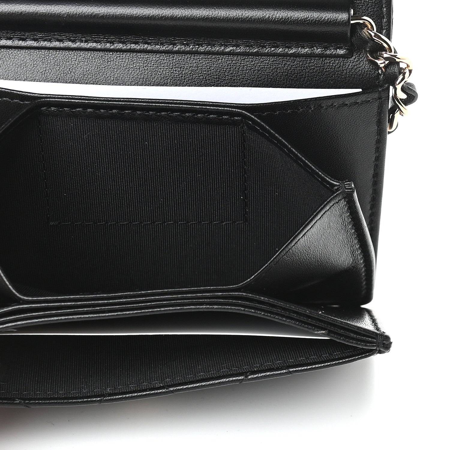 Chanel Lambskin Quilted My Chanel Lady Card Holder On Chain Black 5 of 9