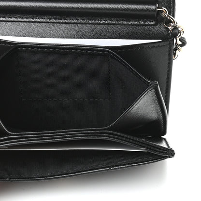 Chanel Lambskin Quilted My Chanel Lady Card Holder On Chain Black 5 of 9