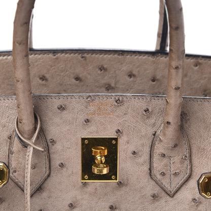 Hermes Ostrich Birkin 35 Gris Tourterelle 6 of 18