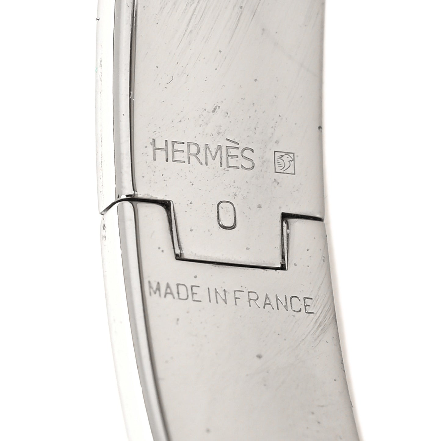 Enamel Narrow Clic Clac H Bracelet PM White