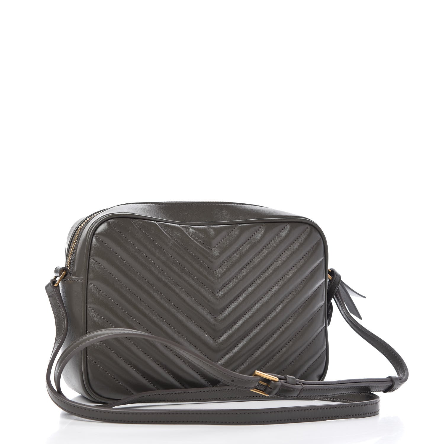Saint Laurent Calfskin Matelasse Monogram Lou Camera Bag Sea Pebble 3 of 10