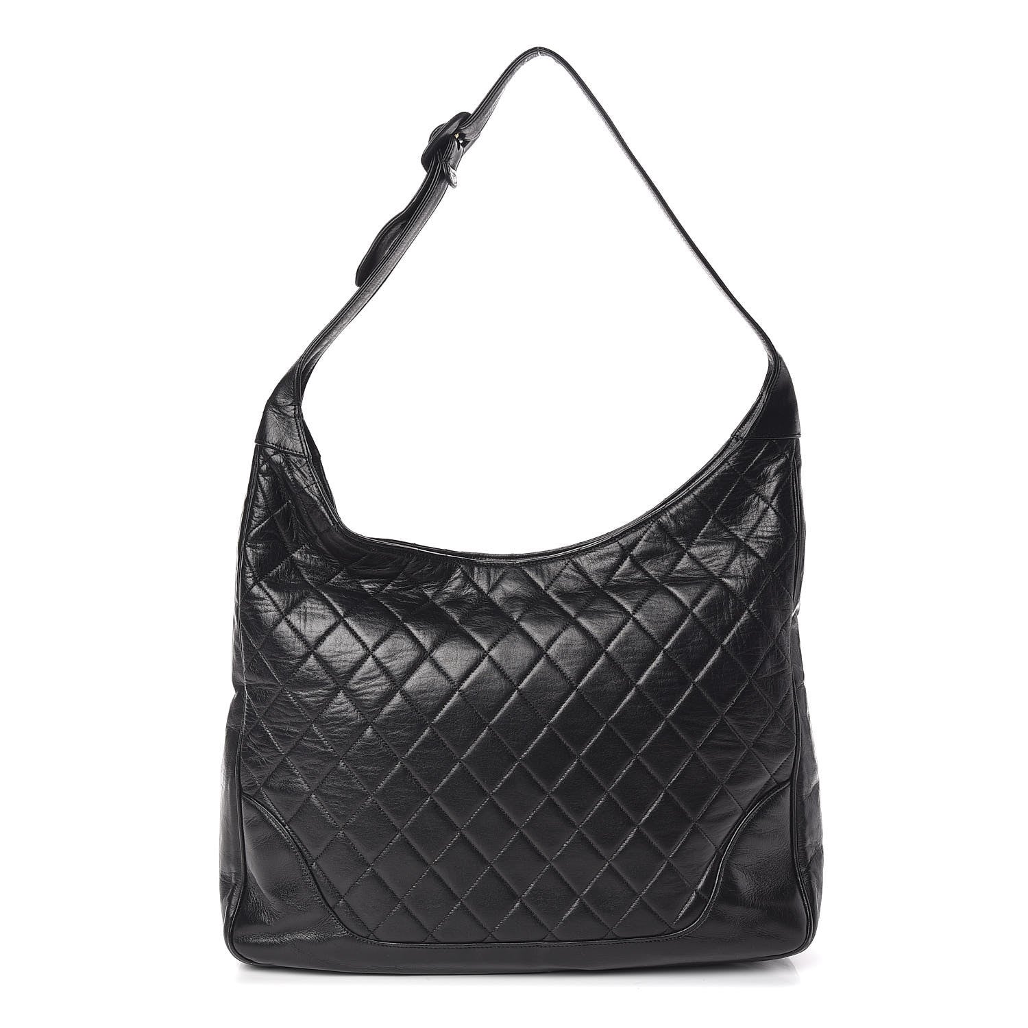 Chanel Lambskin Quilted Hobo Black 1 of 10