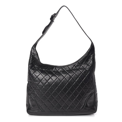 Chanel Lambskin Quilted Hobo Black 1 of 10