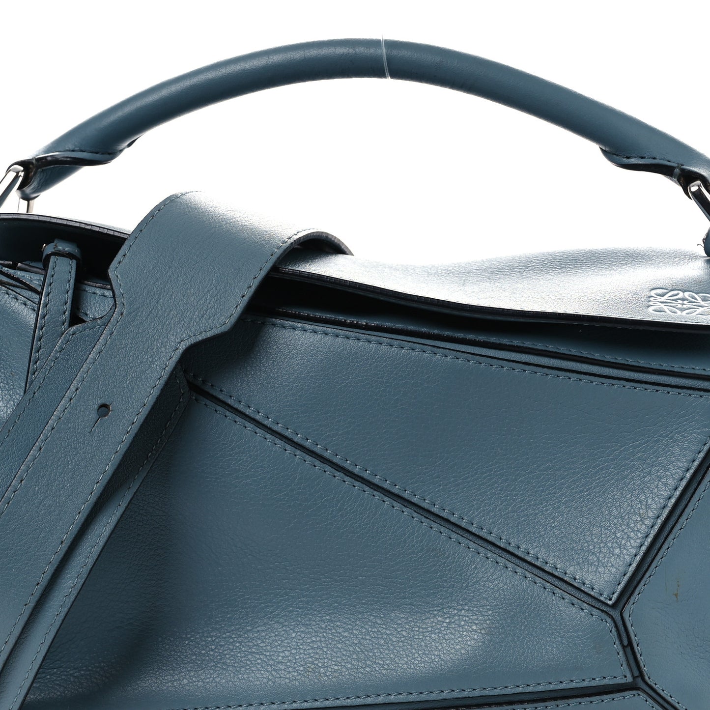 Calfskin Small Puzzle Bag Stone Blue