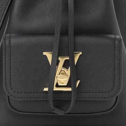 Louis Vuitton Calfskin Lockme Bucket MM Black 7 of 10