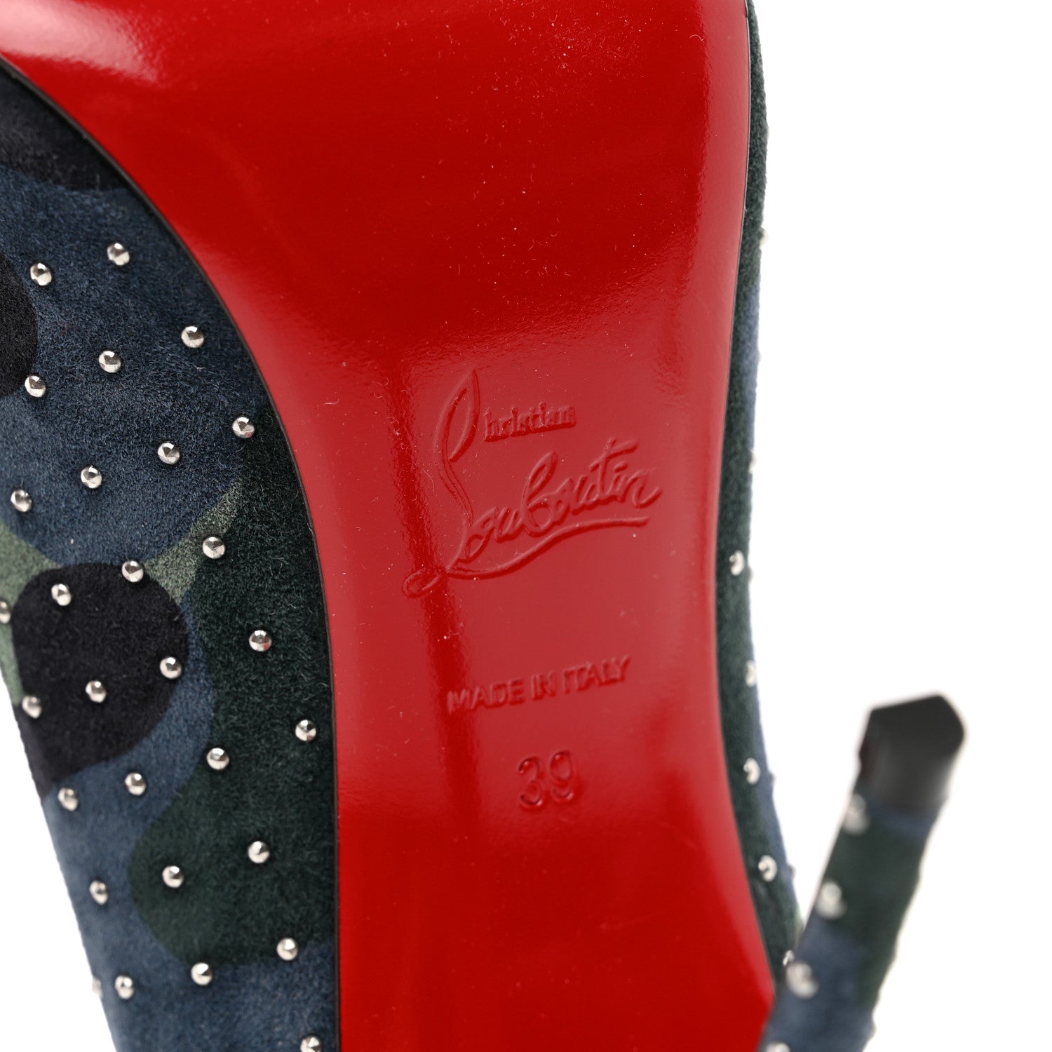 Christian Louboutin Veau Velours Camou Kate Plume 100 Pumps 39 Lin Multi 6 of 8