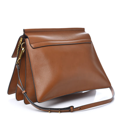 Chloe Calfskin Suede Rainbow Patchwork Medium Faye Shoulder Bag Caramel 3 of 9