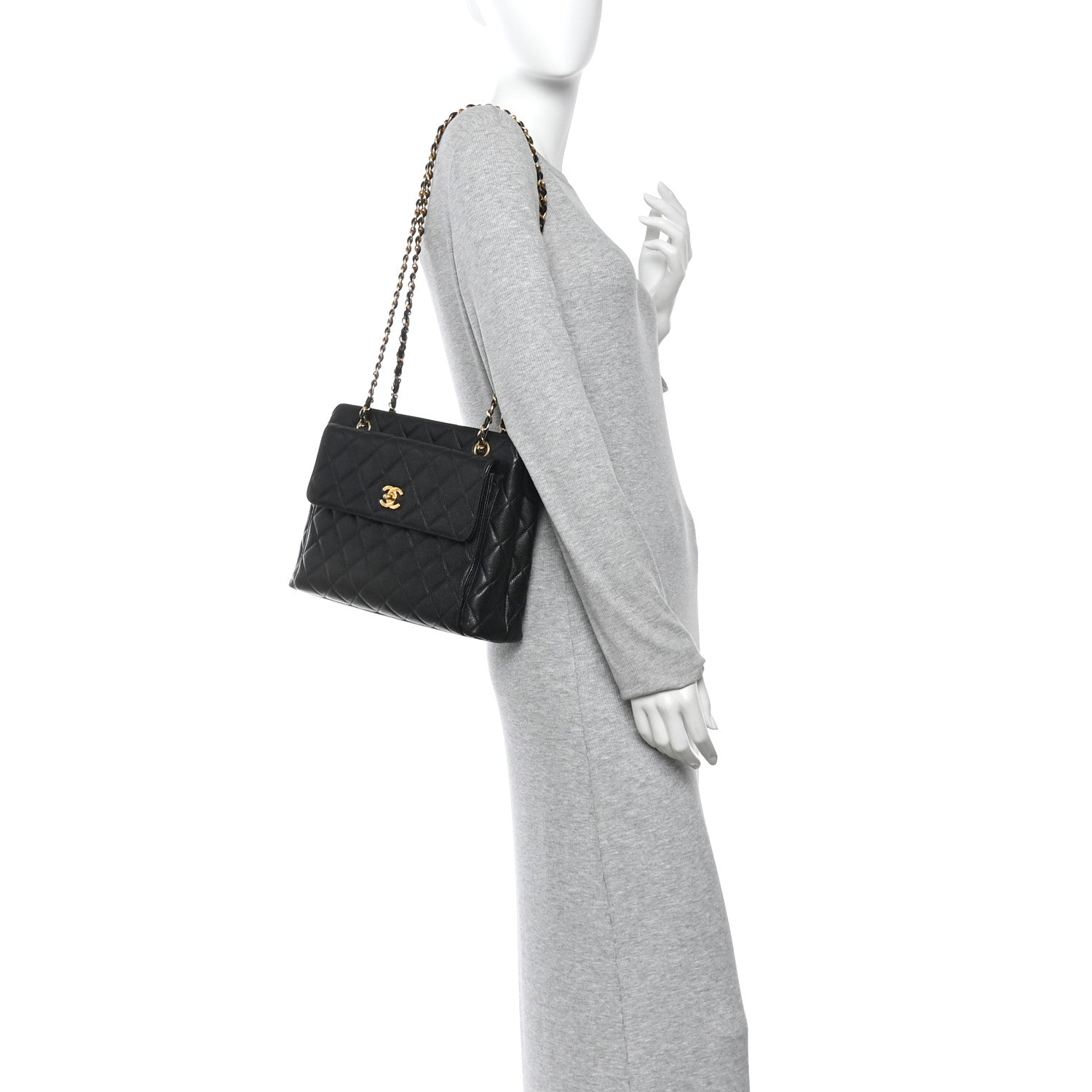 Chanel Caviar Quilted Flap Shoulder Bag Black 2 of 11