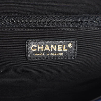 Chanel Calfskin Quilted Large Elegant CC Flap Navy Black 6 of 12