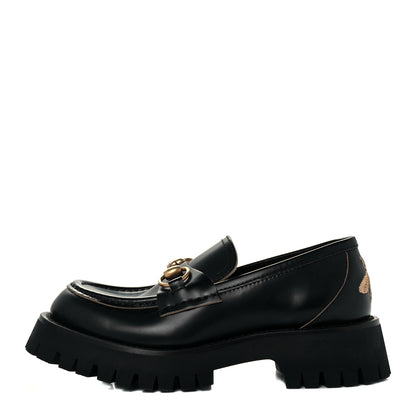 Gucci Cordovan Lux Womens Harald Horsebit 25mm Platform Loafers 35.5 Black 1 of 11