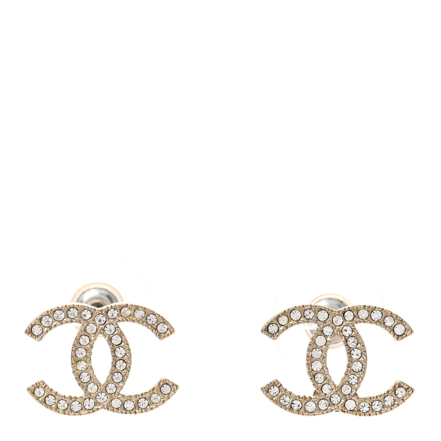 Crystal CC Earrings Gold